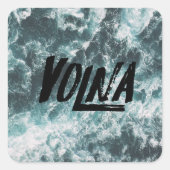 Pegatinas Volna olas Vierkante Sticker (Voorkant)