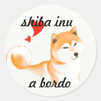 Pegativa shiba inu ronde sticker