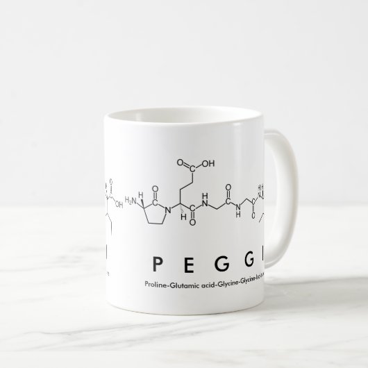Peggi peptide nom mug (Devant droit)