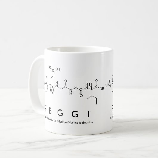 Peggi peptide nom mug (Devant gauche)