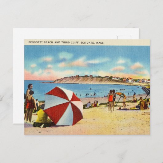 Peggotty Beach Third Cliff Scituate, Massachusetts Briefkaart (Voorkant / Achterkant)