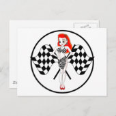 Peggy Pitstop Race Flags Briefkaart (Voorkant / Achterkant)