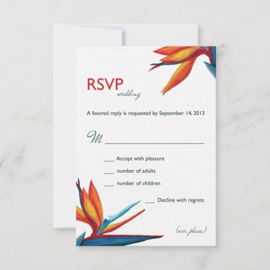 Peggy RSVP 3.5x5 Linnen Kaartje (Voorkant)