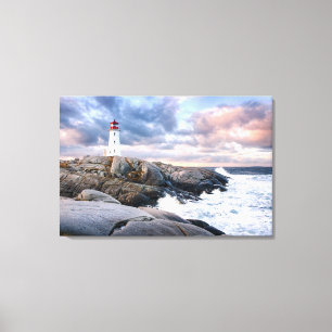 Peggy's Cove Lighthouse Canvas Afdruk