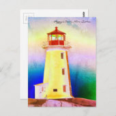Peggy's Cove Lighthouse Nouvelle-Écosse carte post (Devant / Derrière)