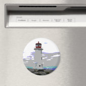 Peggy's Cove Lighthouse Nova Scotia frigo Magnet (In Situ (Lave-vaisselle))