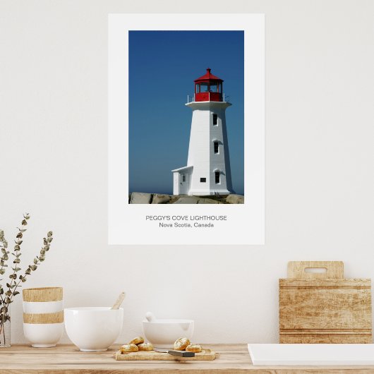 Peggy's Cove Lighthouse, Nova Scotia Poster (Keuken)
