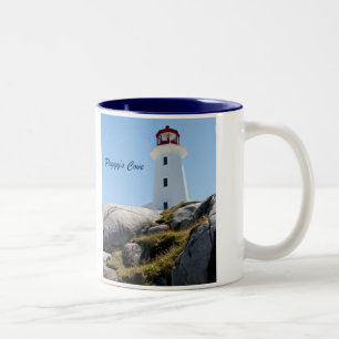 Peggy's Cove Lighthouse Tweekleurige Koffiemok