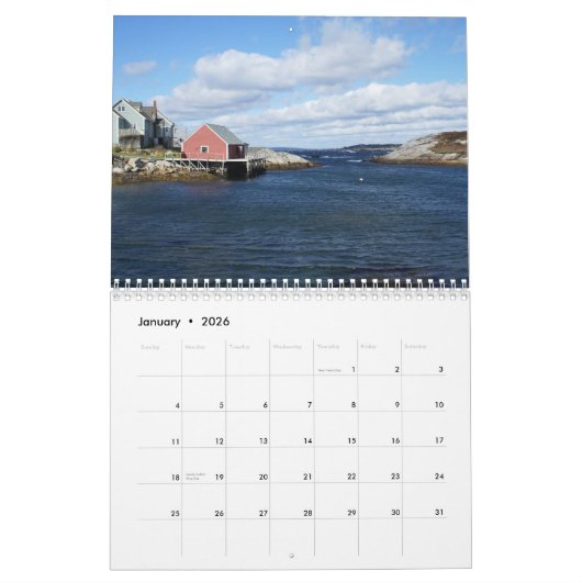 Peggy's Cove, Nova Scotia Kalender (Jan 2026)