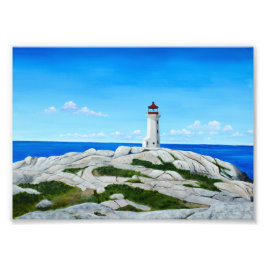 Peggy's Cove Nova Scotia Lighthouse Foto Afdruk