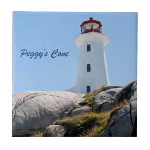 Peggy's Cove Vuurtoren (Kleur) Tegeltje