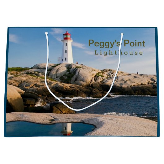 Peggys Point Lighthouse Atlantic Canada Groot Cadeauzakje (Voorkant)