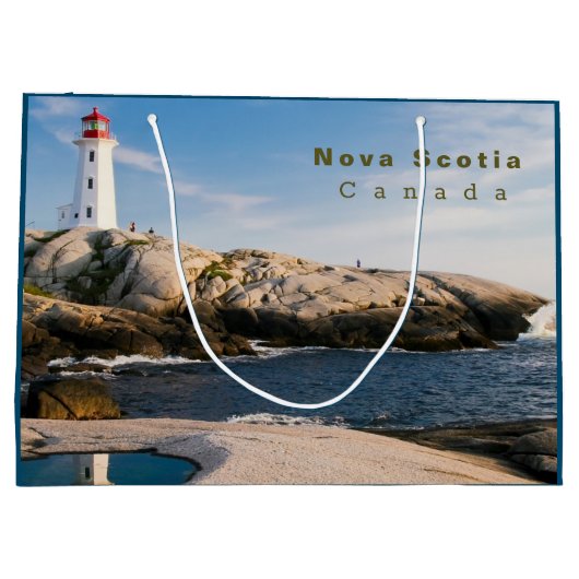 Peggys Point Lighthouse Atlantic Canada Groot Cadeauzakje (Achterkant)