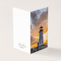 Peggy's Point Lighthouse Sunset Notitiekaarten