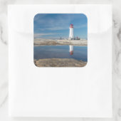 Peggy's vuurtoren | Canada Vierkante Sticker (Tas)