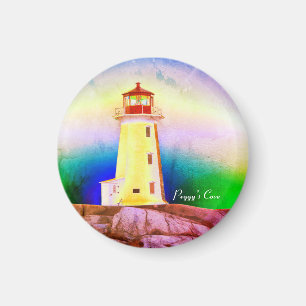 Peggy's vuurtoren met cove halifax Nova Scotia Can Magneet