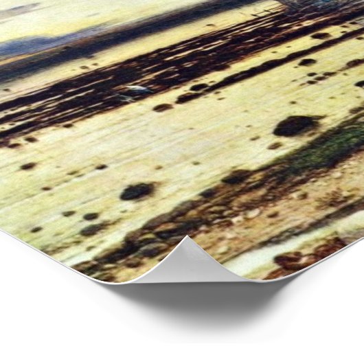 Pegwell Bay in Kent, een herinnering van 5 oktober Poster (Hoek)