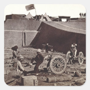 Pehlang Fort, 1860 (albumenzilverdruk) Vierkante Sticker