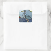 PEI Blue Heron Vierkante Sticker (Tas)