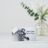 Peignant et décorant le carte de visite (Debout devant)