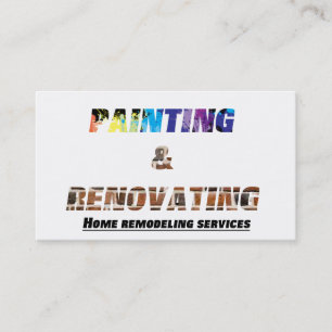 Peignant et rénovant le carte de visite de