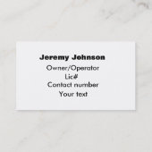 Peignant et rénovant le carte de visite de (Dos)