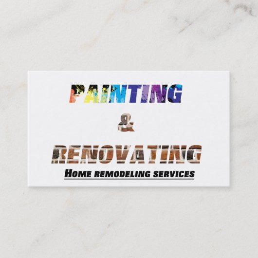 Peignant et rénovant le carte de visite de (Devant)