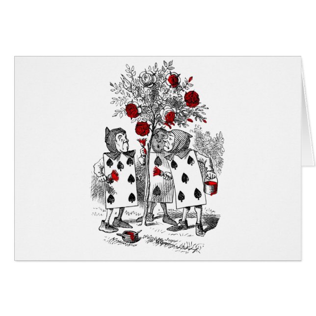 Peignant les roses rouges (Devant horizontal)