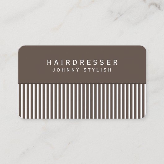 Peigne de cheveux inspiré look carte de visite (Devant)