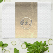 Peigne de miel Monogram Serviettes de cuisine (Plié)