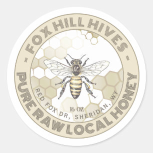 Peigne de miel Queen Bee Honey sur Étiquette blanc