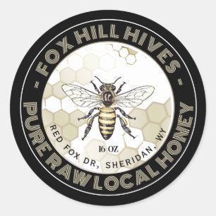 Peigne de miel Queen Bee Honey sur Étiquette noir