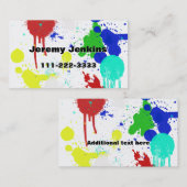 Peignez éclabousse le carte de visite (Devant / Derrière)