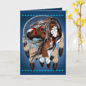 Peignez la carte de Dreamcatcher de cheval (Fleur jaune)