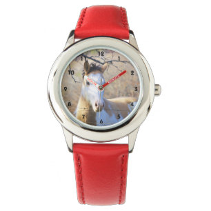 Peignez la montre d'enfants de cheval