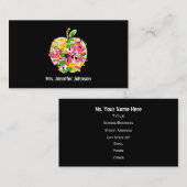 Peignez le carte de visite de professeur d'Apple (Devant / Derrière)