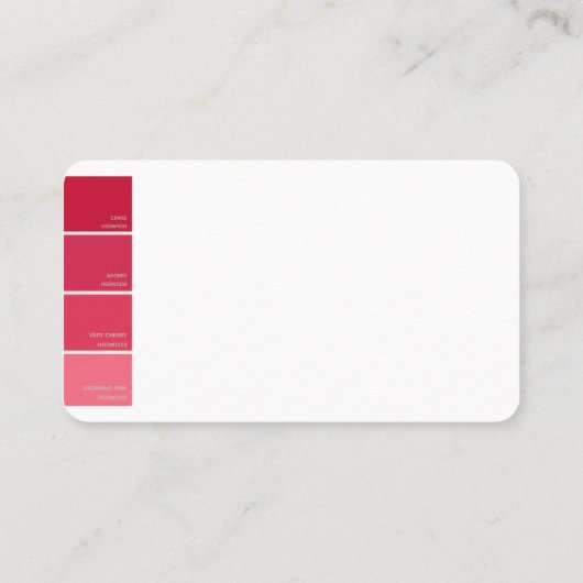 Peignez le carte de visite d'échantillon (Dos)