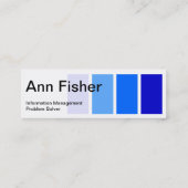 Peignez le carte de visite maigre bleu témoin (Dos)