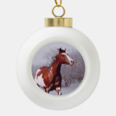 Peignez le cheval en ornement de boule de neige (Devant)