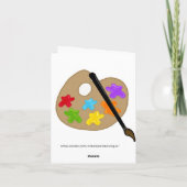 Peignez les cartes de note de Merci de Pallette (Dos)