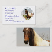 Peignez les cartes de visite de cheval (Devant / Derrière)