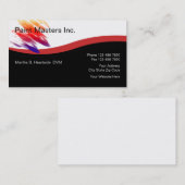 Peignez les cartes de visite d'entrepreneur (Devant / Derrière)