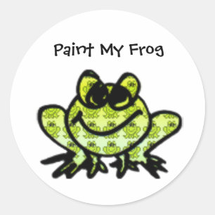 Peignez mon autocollant de grenouille - customisé