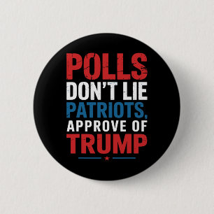 Peilingen liegen niet Patriots goedkeuren van Trum Ronde Button 5,7 Cm