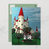 Peindre la carte postale rouge Rose (Devant / Derrière)