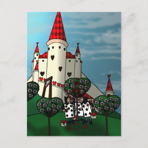 Peindre la carte postale rouge Rose