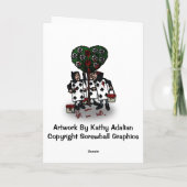 Peindre La Carte Rouge Rose De Voeux (Dos)