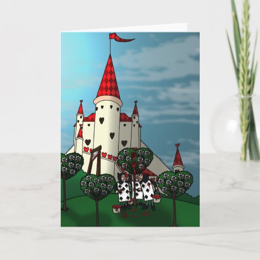 Peindre La Carte Rouge Rose De Voeux (Devant)