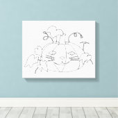 Peindre le Citrouille visage de chat sur toile env (Insitu (Plancher de Bois))