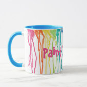 Peindre l'eau ? Mug à gouttes arc-en-ciel (Gauche)